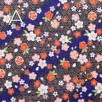 Cotton cinching Japanese-style lame print fabric, cherry blossom - nomura tailor