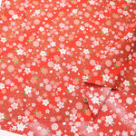 Cotton cinching Japanese-style lame print fabric, cherry blossom - nomura tailor