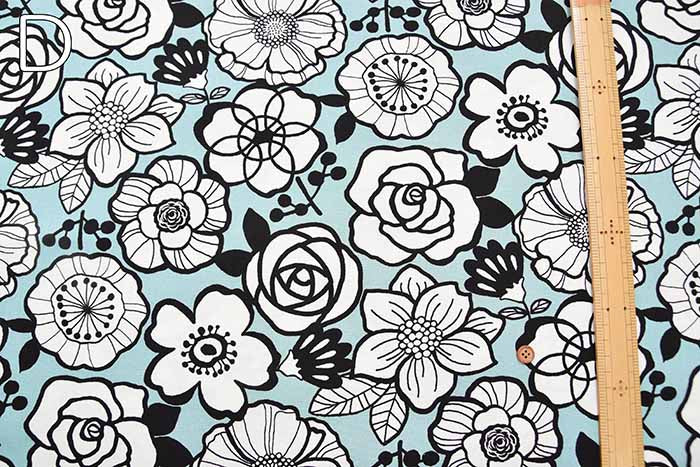 Cotton Ox Printed Fabric Flower - nomura tailor