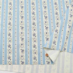 Cotton twill printed fabric Stripe Flower - nomura tailor