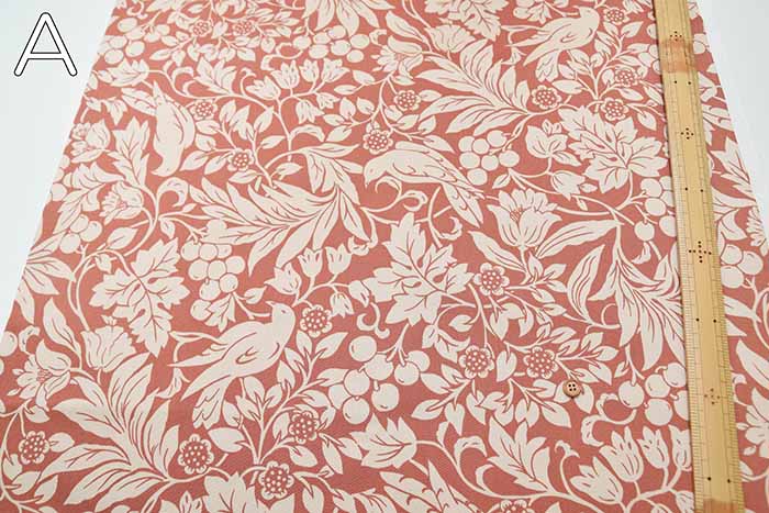 Cotton Twill Printed Fabric Botanical Bird - nomura tailor