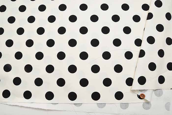 Cotton twill print fabric polka dot - nomura tailor