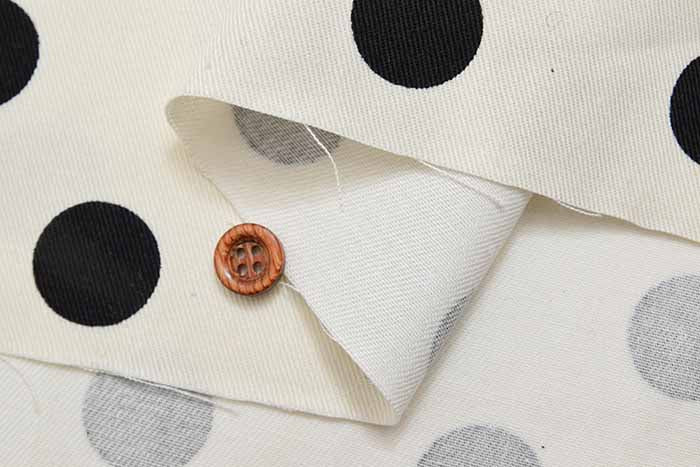 Cotton twill print fabric polka dot - nomura tailor