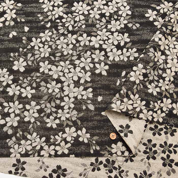 Cotton double weave jacquard fabric, cherry blossom - nomura tailor