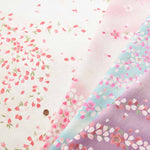 Cotton Southern Cross Printed Fabric Blurred Cherry Blossom Pattern - nomura tailor