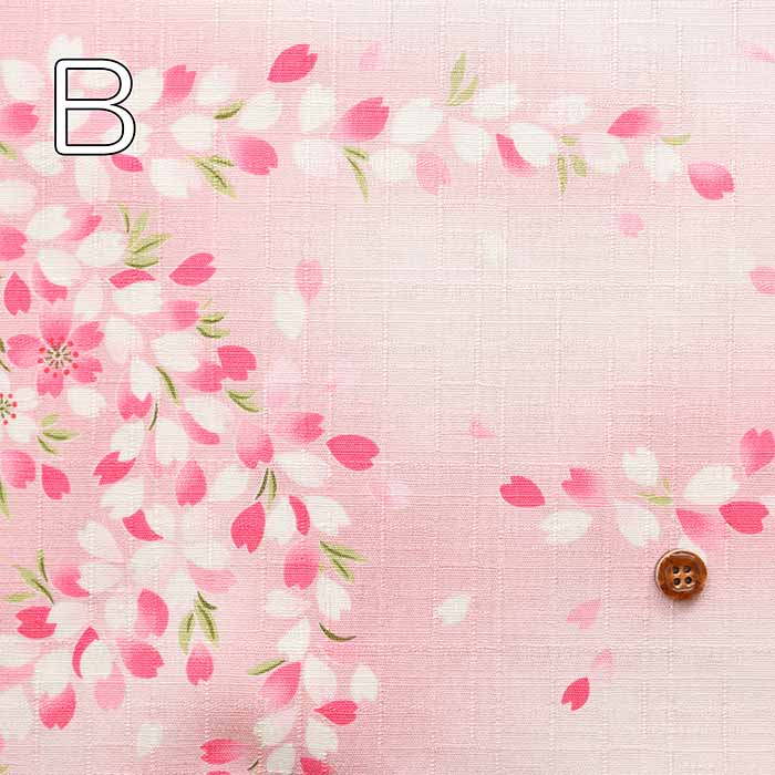 Cotton Southern Cross Printed Fabric Blurred Cherry Blossom Pattern - nomura tailor