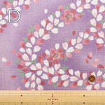 Cotton Southern Cross Printed Fabric Blurred Cherry Blossom Pattern - nomura tailor