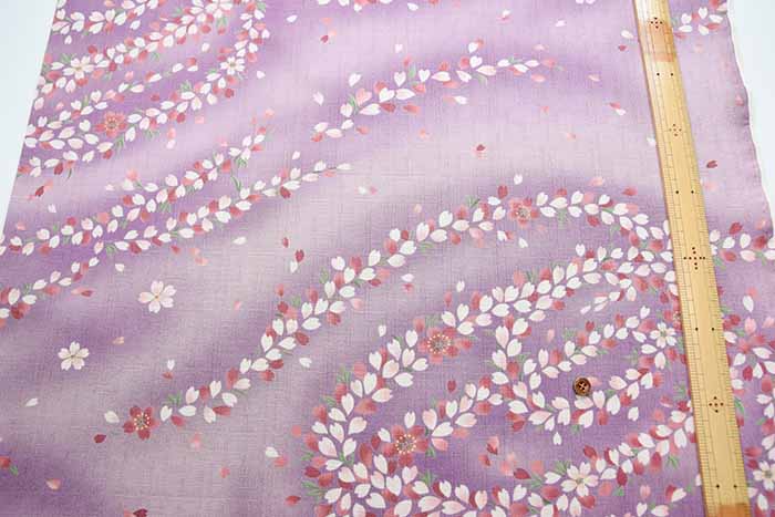 Cotton Southern Cross Printed Fabric Blurred Cherry Blossom Pattern - nomura tailor