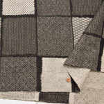 Cotton double weave jacquard fabric, plaid - nomura tailor