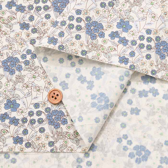 Cotton broadcloth printed fabric Flower - nomura tailor