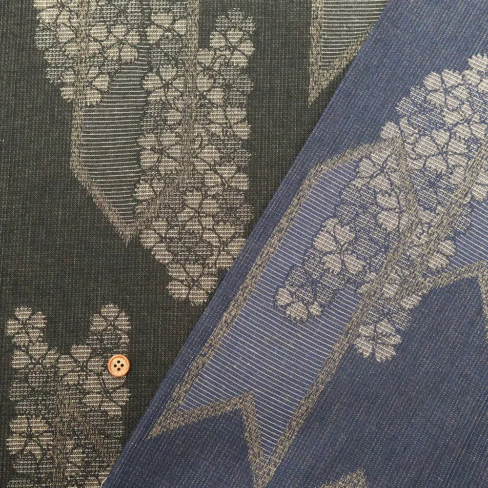 Cotton Double-layered Jacquard Fabric - Yabane Fuji - nomura tailor