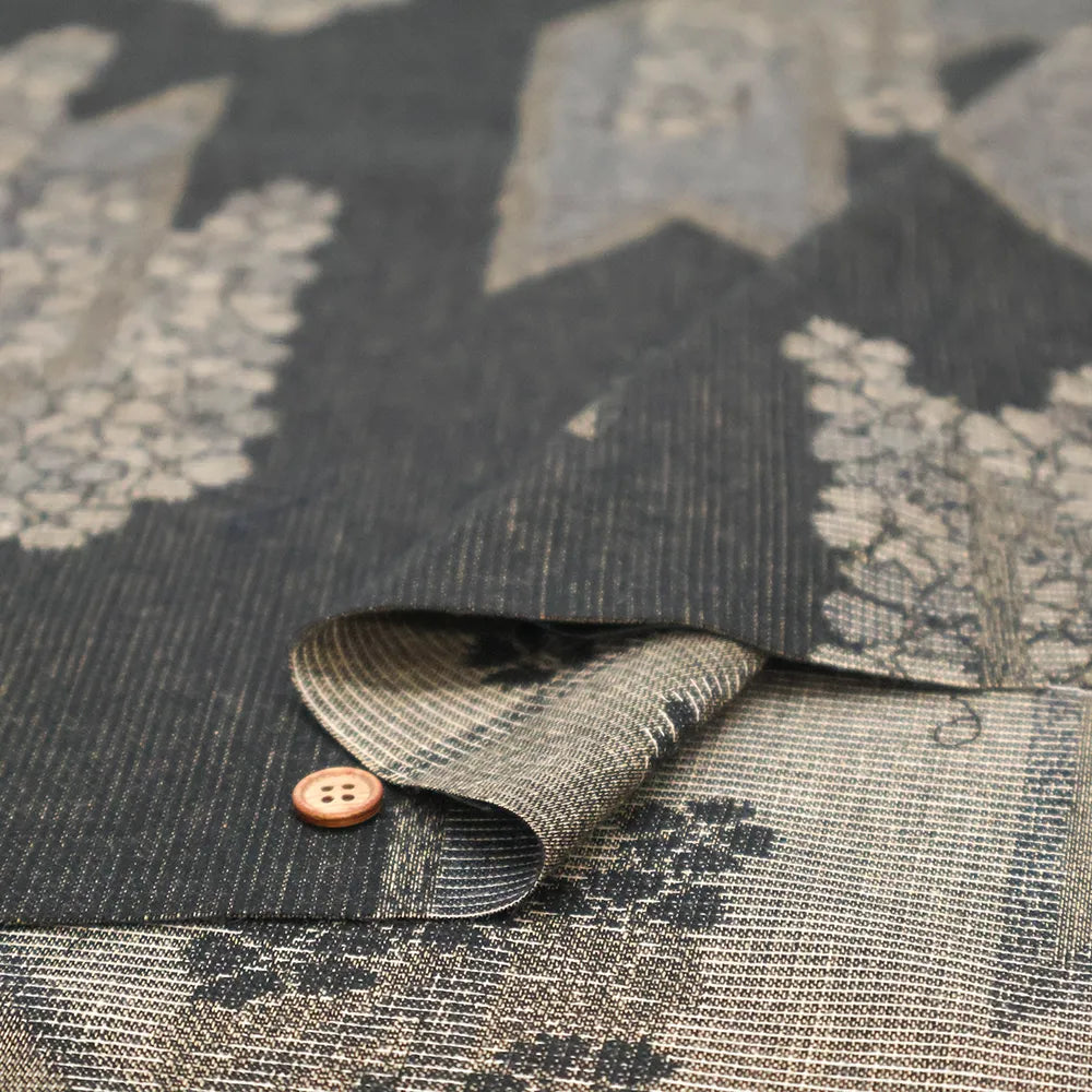 Cotton Double-layered Jacquard Fabric - Yabane Fuji - nomura tailor