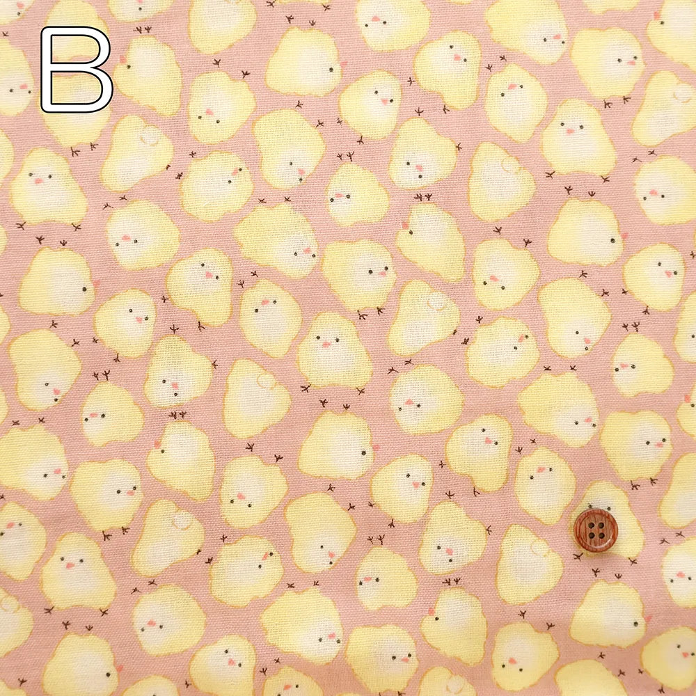 Cotton Double Gauze Printed Fabric - Chick - nomura tailor