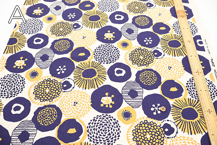 C/LCanvas Print Fabric - Ink Blue Flowers