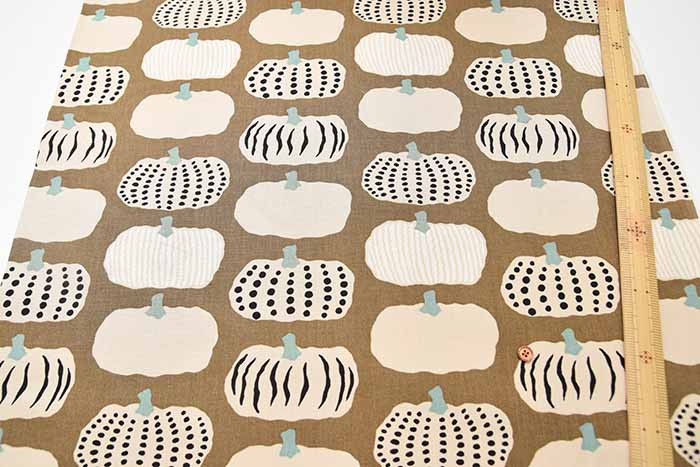 10/1 Cotton canvas printed fabric Pumpkin - nomura tailor