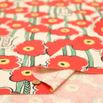 C/L Canvas Printed Fabric - Poppy Forest - nomura tailor