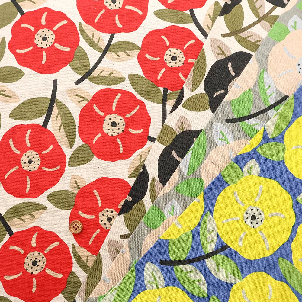 C/L Canvas Printed Fabric - Wild Rose - nomura tailor