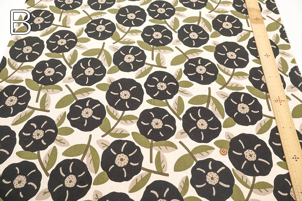C/L Canvas Printed Fabric - Wild Rose - nomura tailor