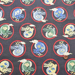 Cotton 20 sheeting gold pigment printed fabric Dragon - nomura tailor