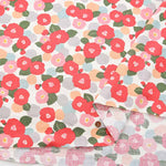 Cotton dobby printed fabric Camellia - nomura tailor