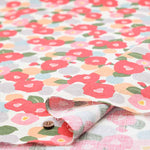 Cotton dobby printed fabric Camellia - nomura tailor