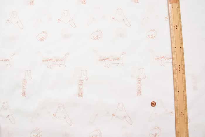 Cotton 60 lowne embroidery fabric Cat's day - nomura tailor