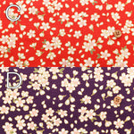 Cotton Dobby Lame (Glitter)  Print Fabric - Cherry Blossom - nomura tailor