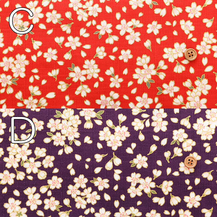 Cotton Dobby Lame (Glitter)  Print Fabric - Cherry Blossom - nomura tailor