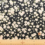 Cotton Dobby Lame (Glitter)  Print Fabric - Cherry Blossom - nomura tailor