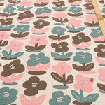 C/L Canvas Printed Fabric - Nordic Flowers - nomura tailor