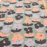 C/L Canvas Printed Fabric - Nordic Flowers - nomura tailor