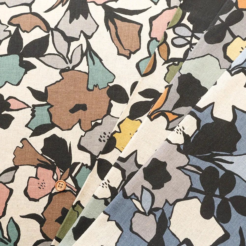 C/L Sheeting Printed Fabric - Chic Flower - nomura tailor