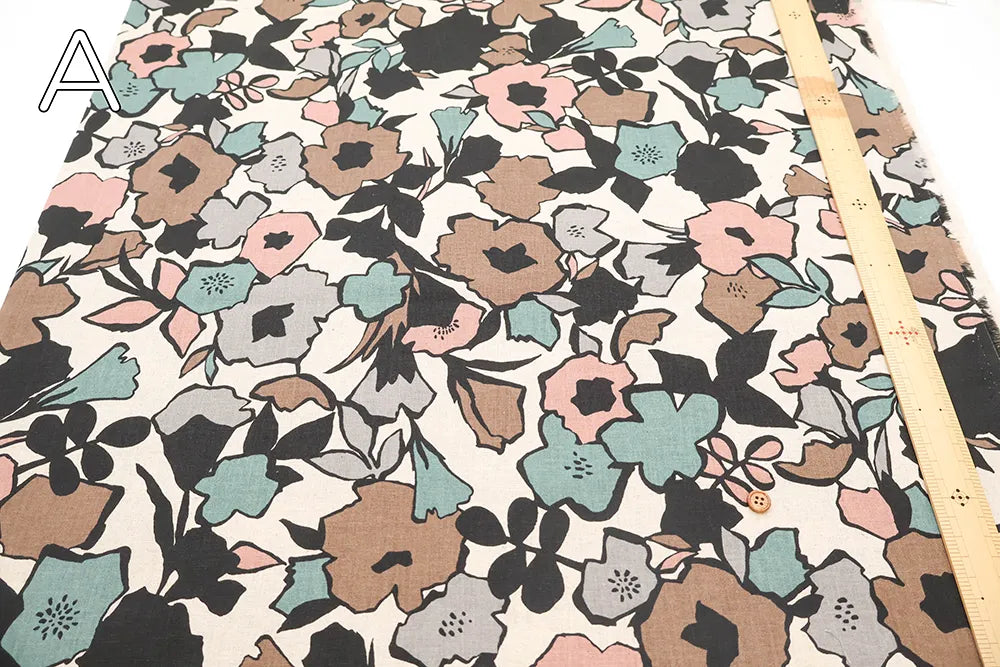 C/L Sheeting Printed Fabric - Chic Flower - nomura tailor