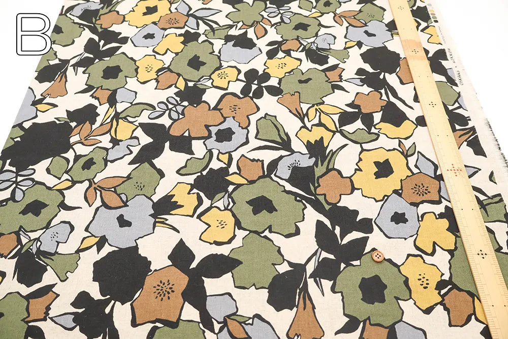 C/L Sheeting Printed Fabric - Chic Flower - nomura tailor