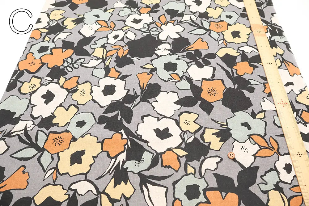 C/L Sheeting Printed Fabric - Chic Flower - nomura tailor