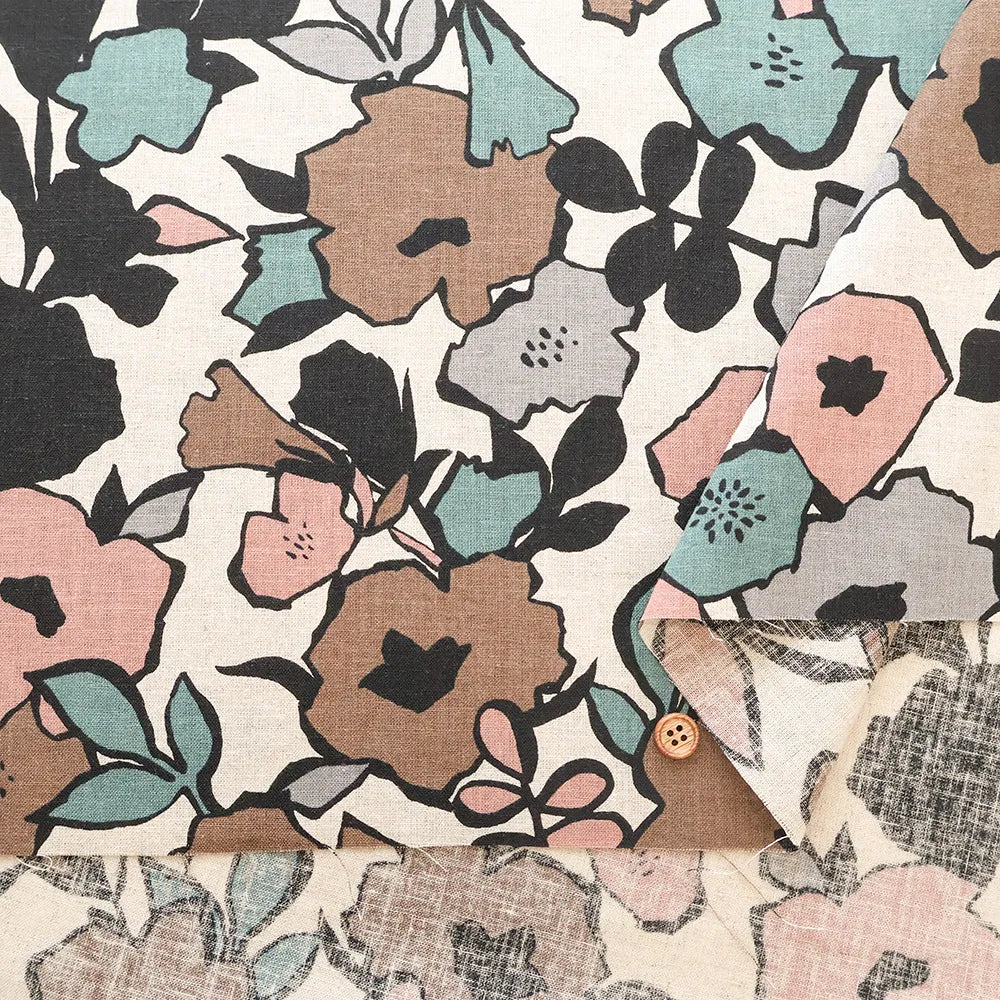 C/L Sheeting Printed Fabric - Chic Flower - nomura tailor