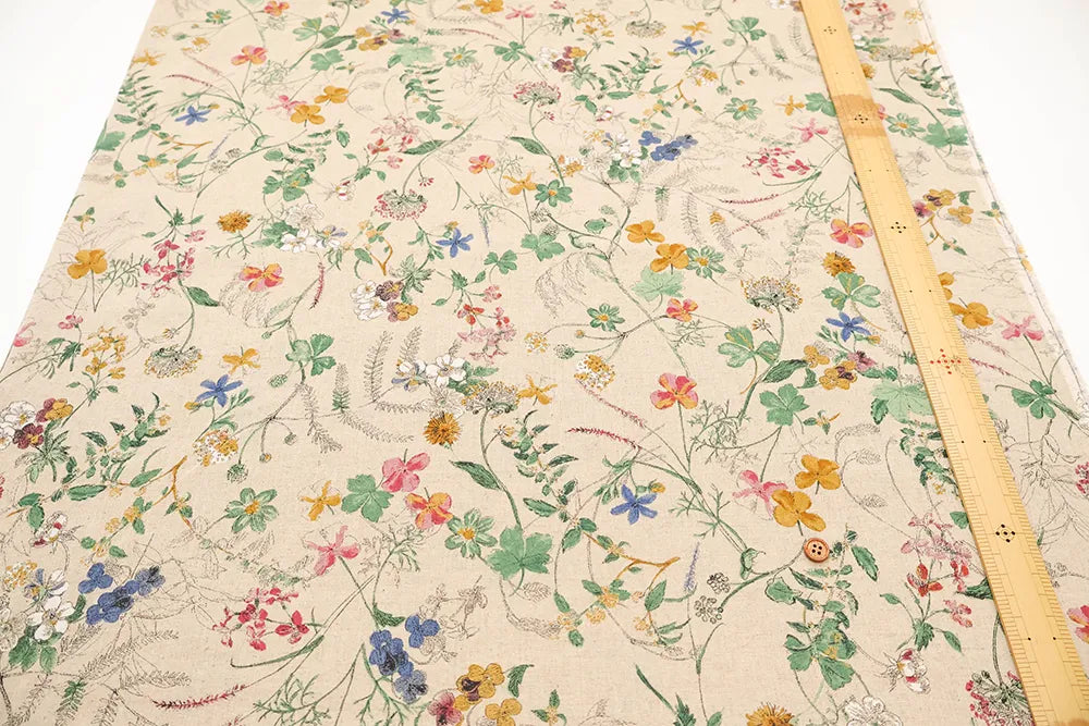 C/L Sheeting Printed Fabric - Flowers - nomura tailor