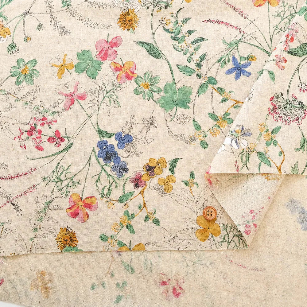 C/L Sheeting Printed Fabric - Flowers - nomura tailor