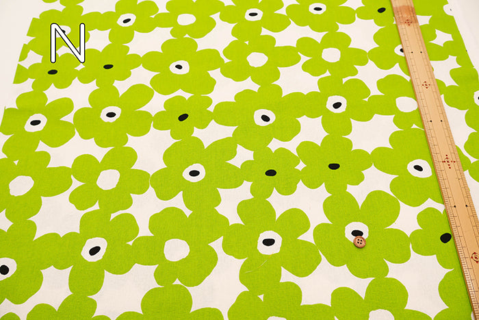 C/L Canvas Print Fabric - Finland Flower - nomura tailor