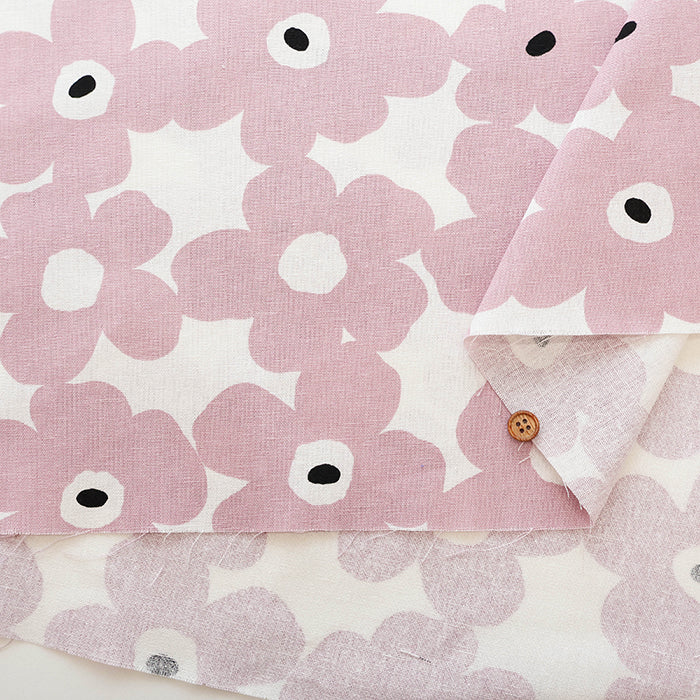 C/L Canvas Print Fabric - Finland Flower - nomura tailor