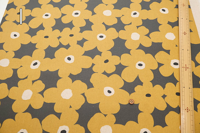 Cotton Oxford Laminated Fabric <Matte> - Finland Flower - nomura tailor