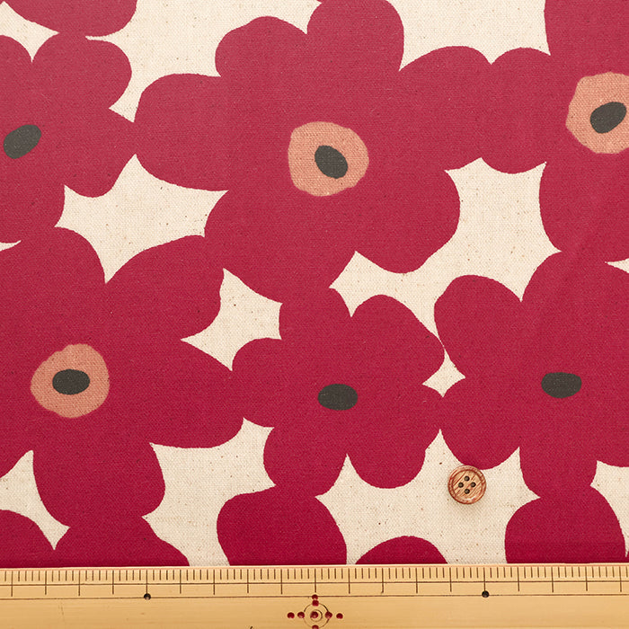 Cotton Oxford Laminated Fabric <Matte> - Finland Flower - nomura tailor