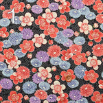 Cotton seating Japanese pattern print fabric Koumemaru chrysanthemum - nomura tailor