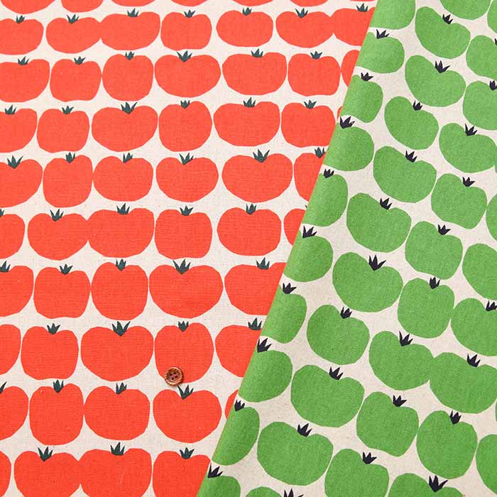 C/L canvas print fabric TOMATO - nomura tailor