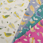 C/L Canvas Printed Fabric Birds - nomura tailor