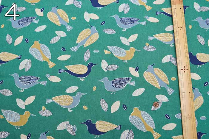 C/L Canvas Printed Fabric Birds - nomura tailor