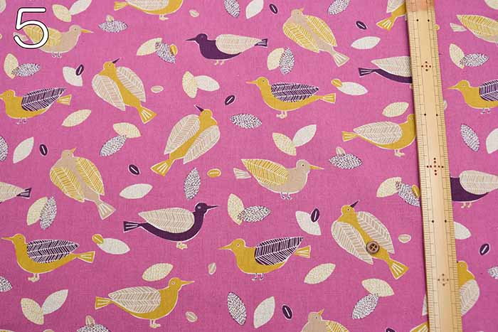 C/L Canvas Printed Fabric Birds - nomura tailor