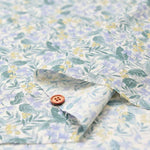 Cotton broadcloth print fabric Raw shavings Berry Flower - nomura tailor