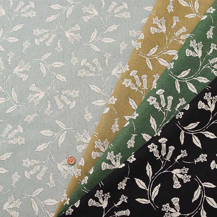 C/L Canvas printed fabric Campanula - nomura tailor
