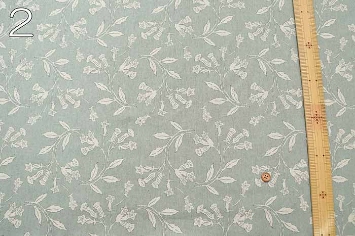 C/L Canvas printed fabric Campanula - nomura tailor